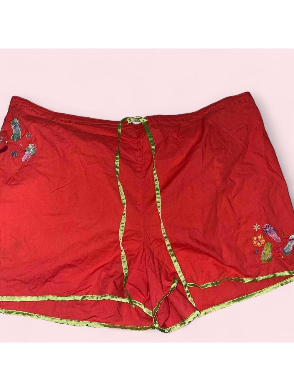 Mixit Women's Red and Multi Shorts